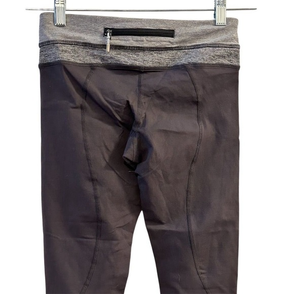 Lululemon Women's Size 4 Black Wee Stripe Crop Leggings Running Yoga - Picture 5 of 8